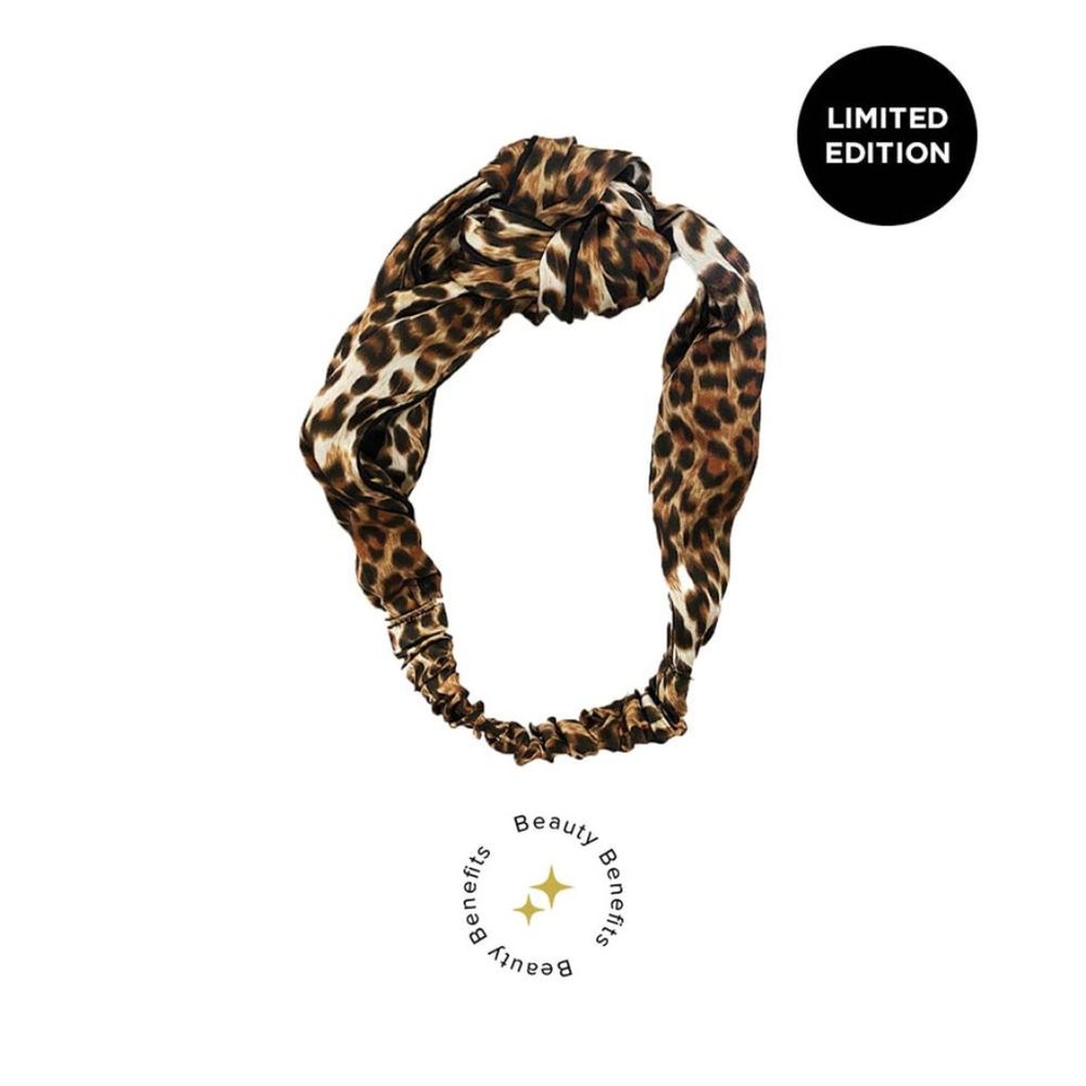 NEW Discover Night Silk Headband in Limited Edition Leopard Print